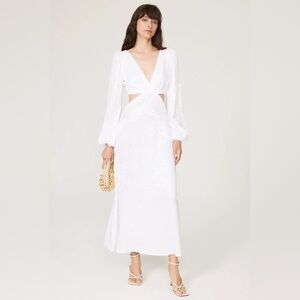 Norton Maxi Dress in Blanc Floral SIze M cutout dress